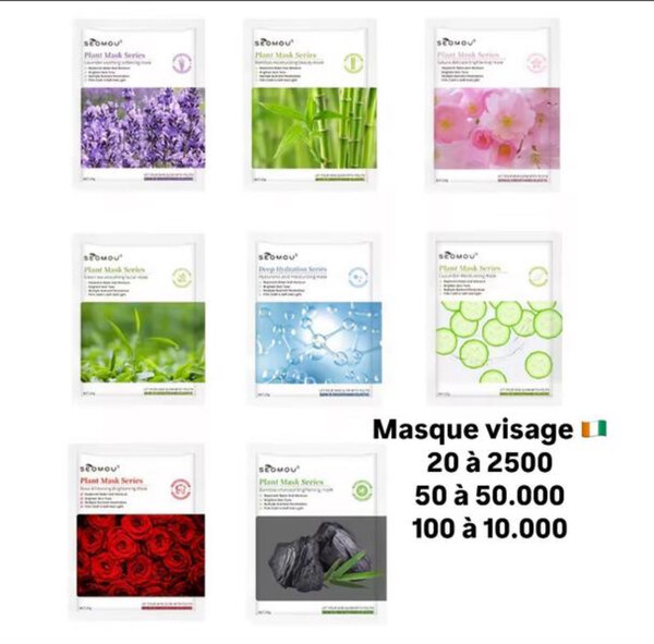 Masques Hydratants 3 à 1000fr
