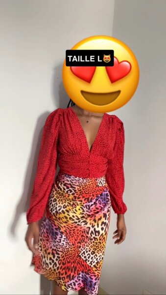 haut et jupe imprimée léopard