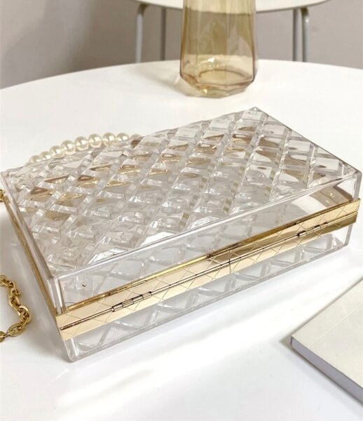 Sac transparent à perles