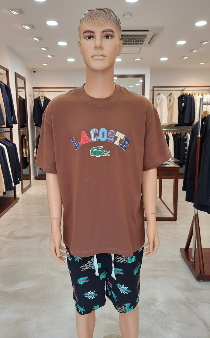 T-shirt marron Lacoste