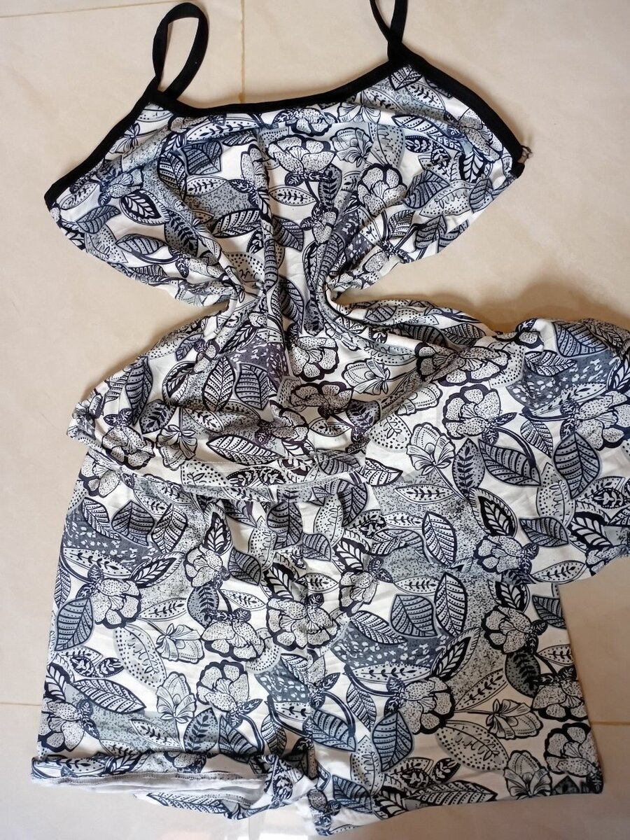 Combishort imprimé floral