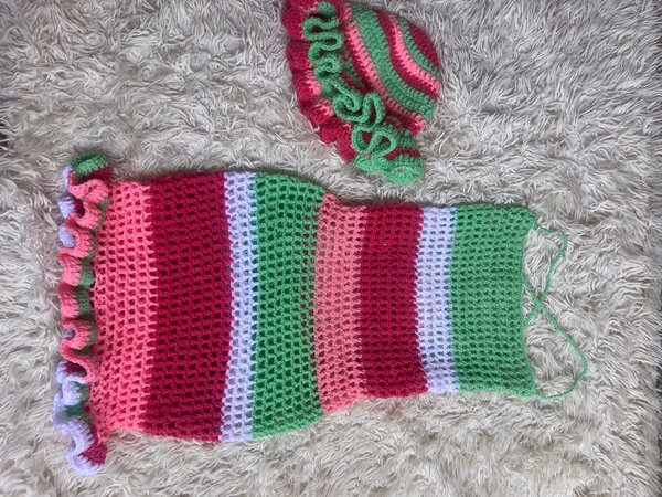Robe et Bonnet Crochet