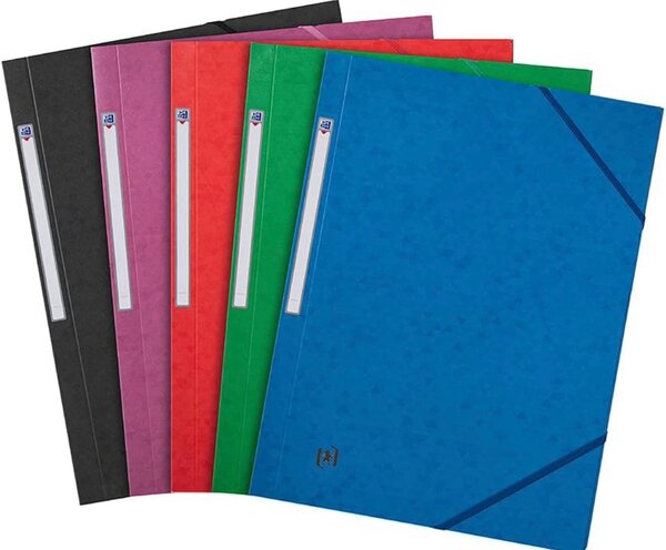 Chemise à Rabats Avec Elastique En Carton Assortie - 12 Pièc