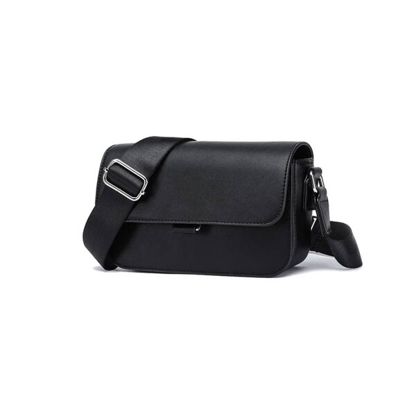 Sacoche en cuir noir élégante