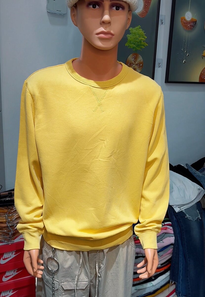 Sweatshirt jaune unisexe