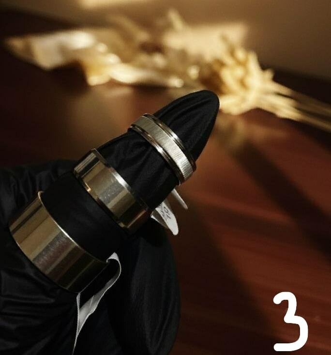 Bague en acier inoxydable élégante