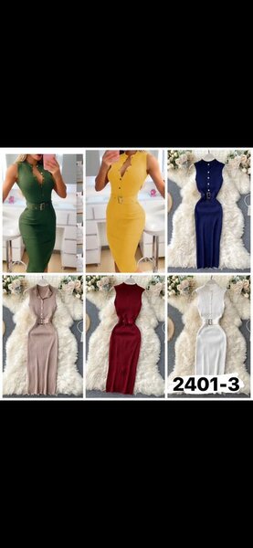 Robe avec corde en ceinture