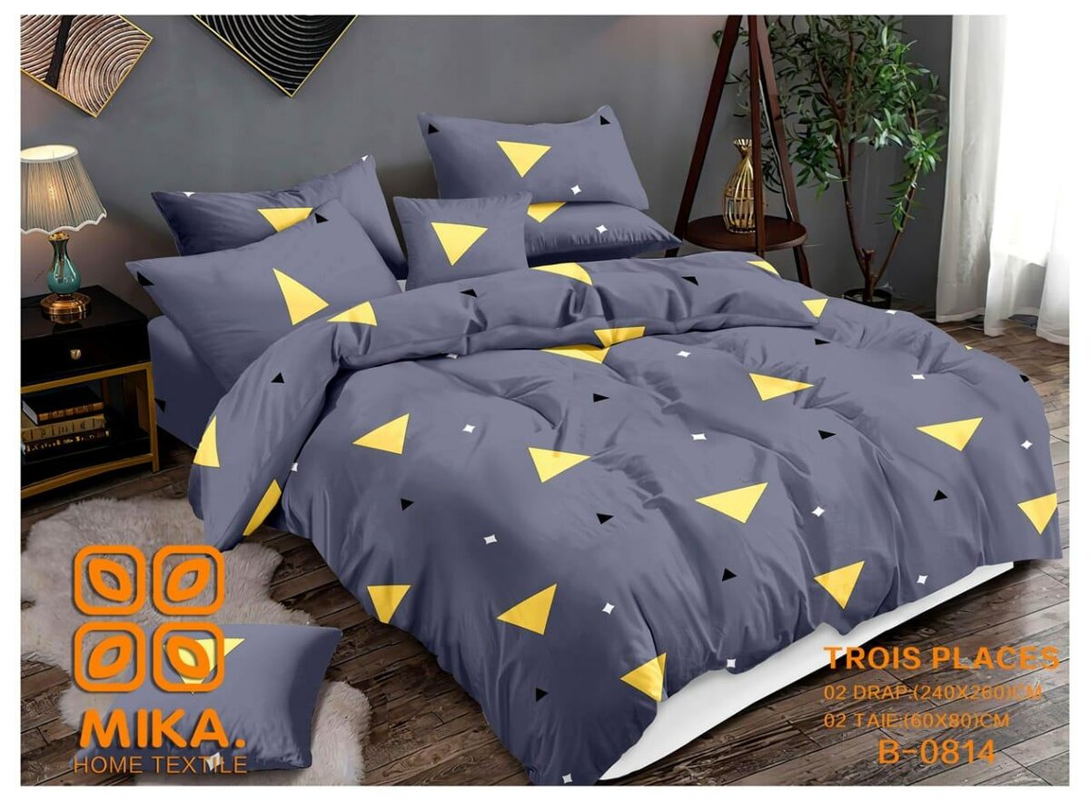 Parure de lit moderne motifs géométriques