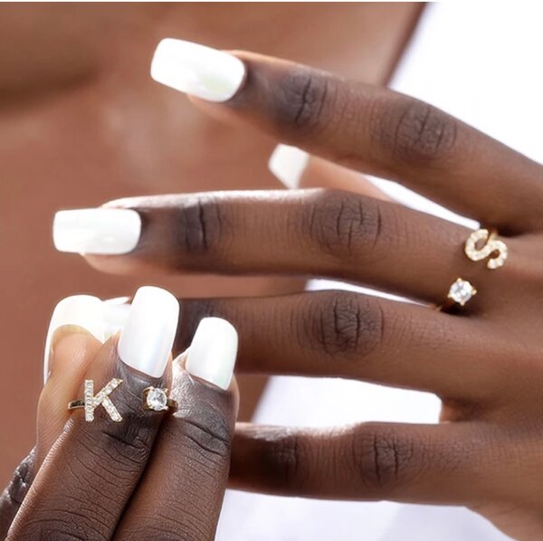 Bagues Initiales en Or Diamant