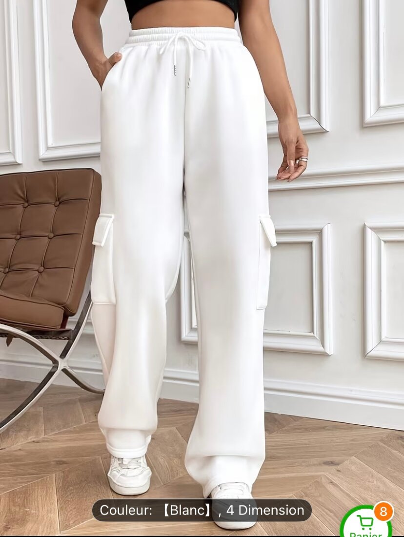 Pantalon cargo ample mode