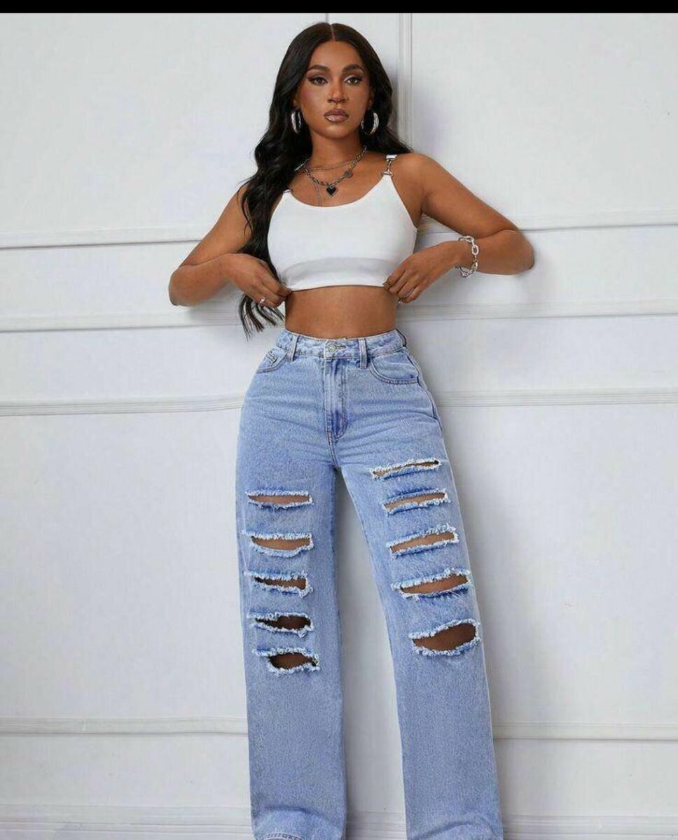 Jeans déchirés femme