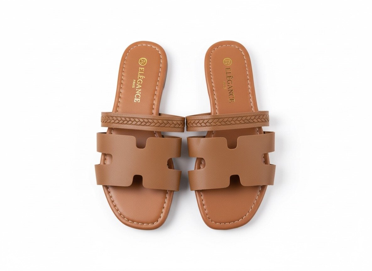 Sandales en cuir confortables