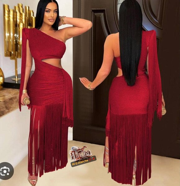 Robe élégante à franges