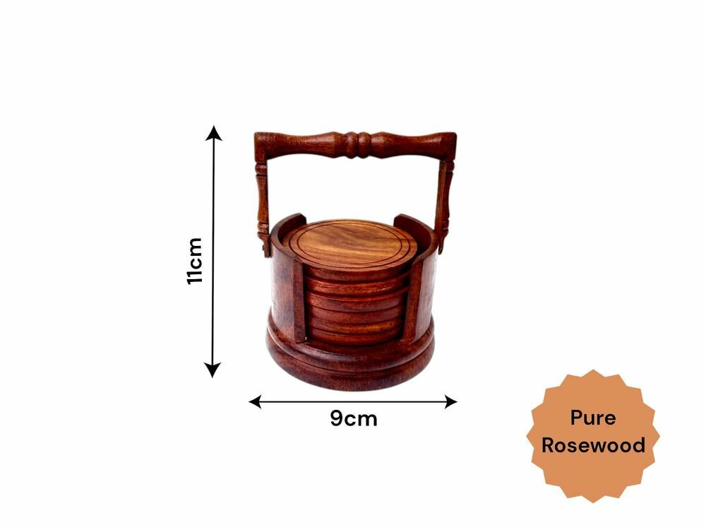 Bucket Tea Mat, Wooden Coaster