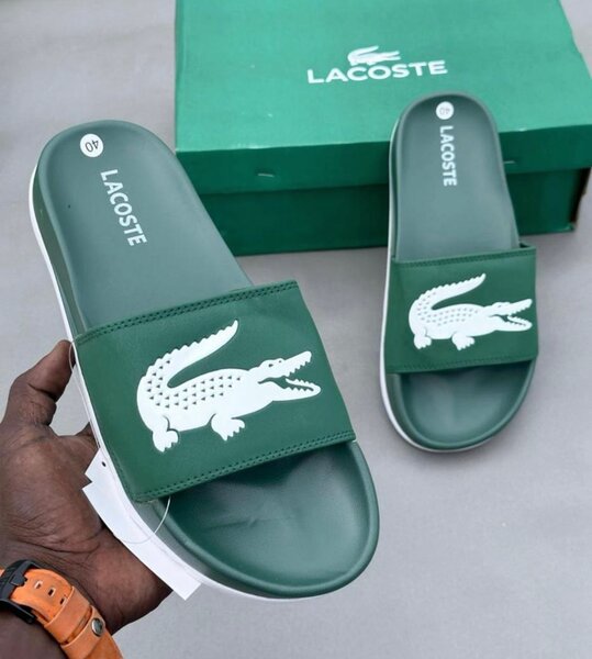 Mules Lacoste vertes pour homme