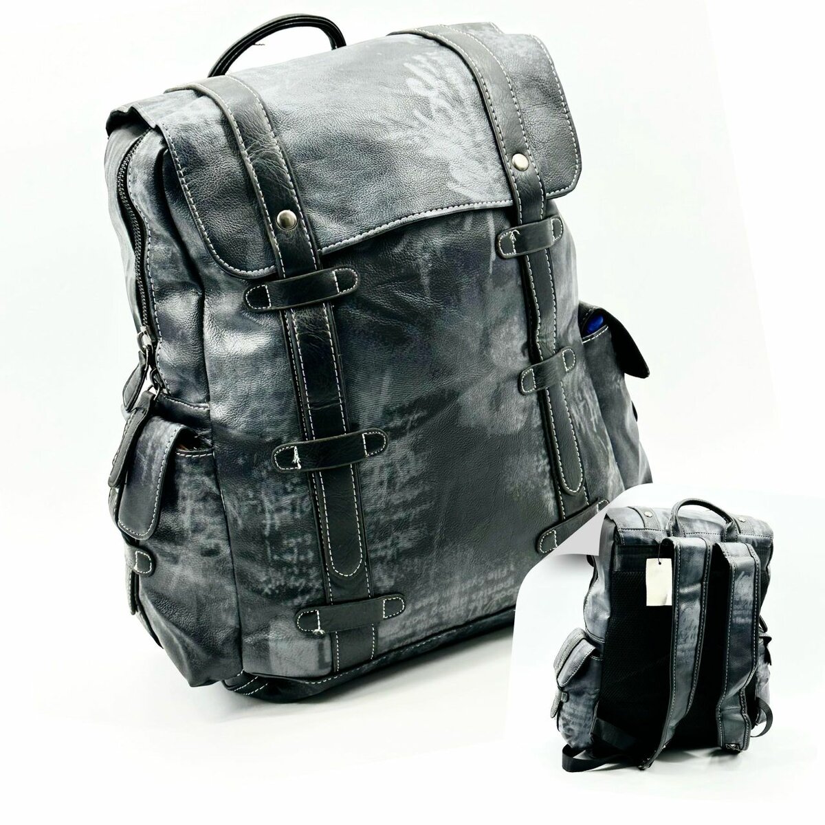 Solid leather backpacks
