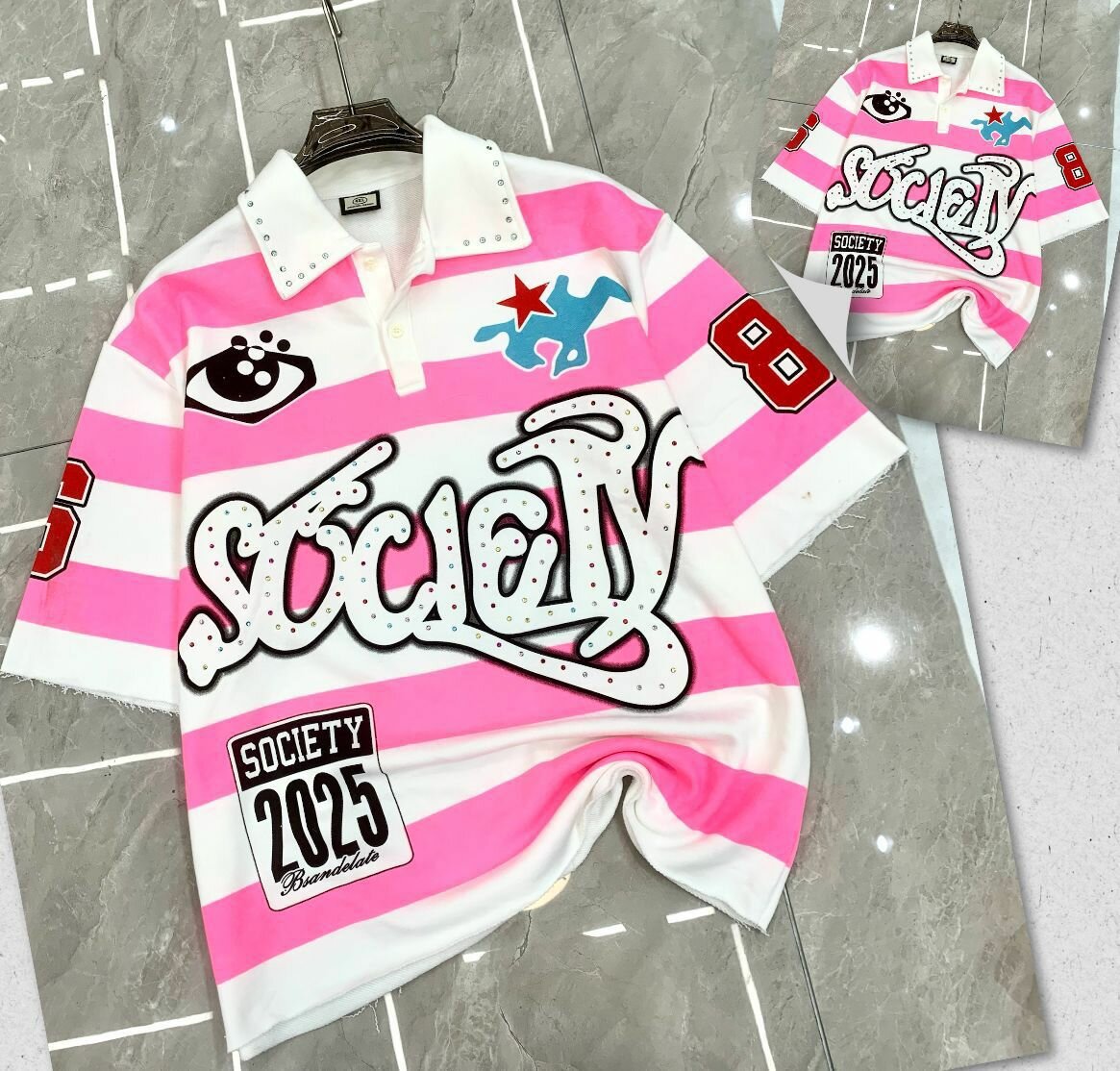 Polo rayé Society tendance