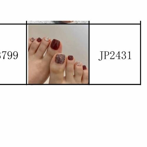 3 boîtes de faux ongles pieds