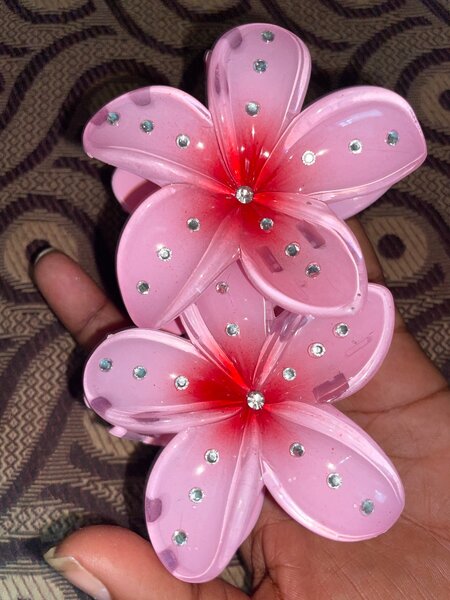 Pinces à cheveux fleurs strass