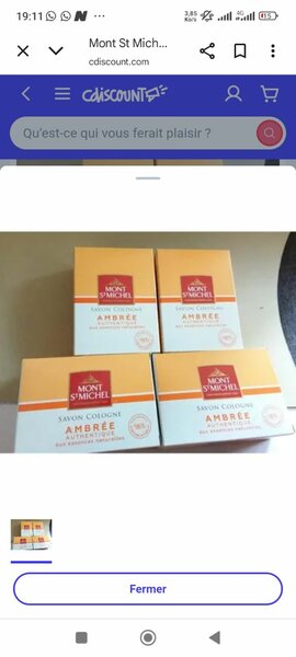 Savon Mont St Michel Ambre