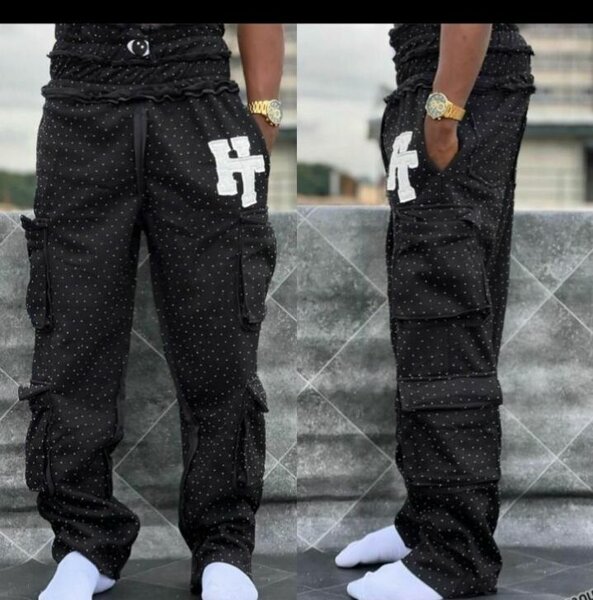 Pantalon cargo noir homme