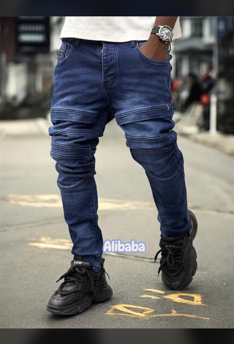 Jean biker homme décontracté