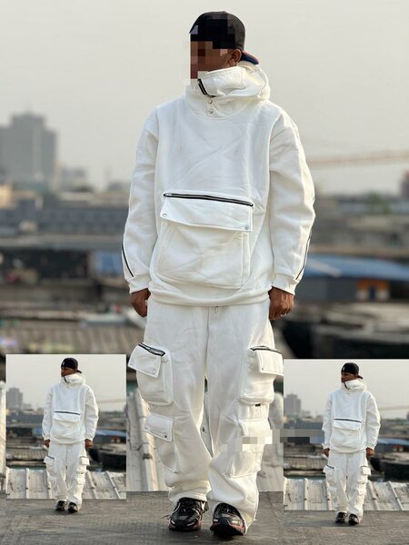 Survêtement Blanc Homme Cargo