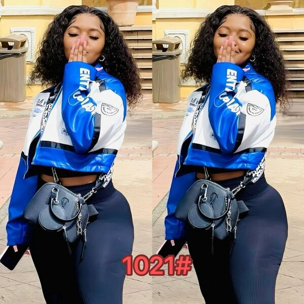 Blouson court style motard