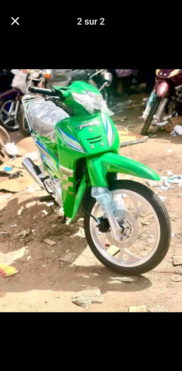 Motos sportives colorées