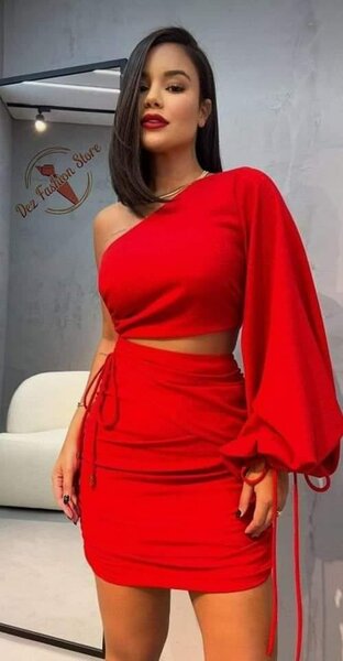 Ensemble jupe et haut asymétrique pour femmes