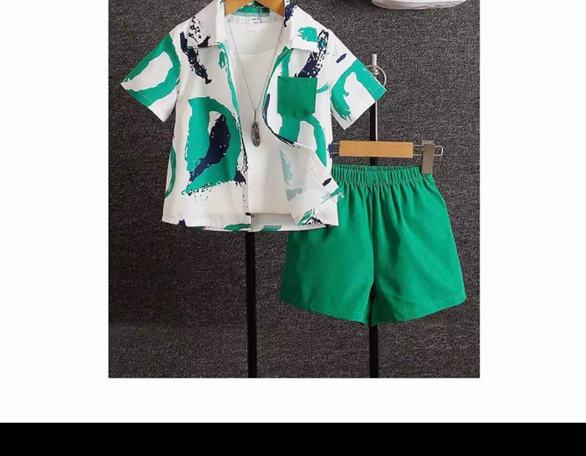 Ensemble été garçon coloré