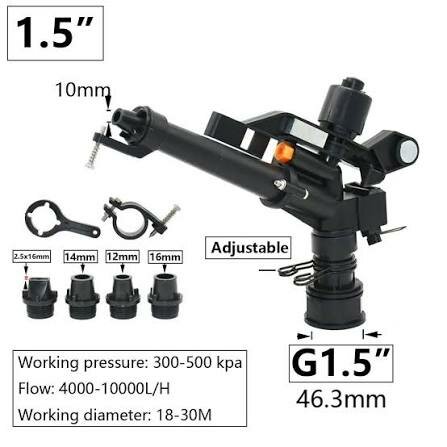 asperseur agricole PVC dm 50