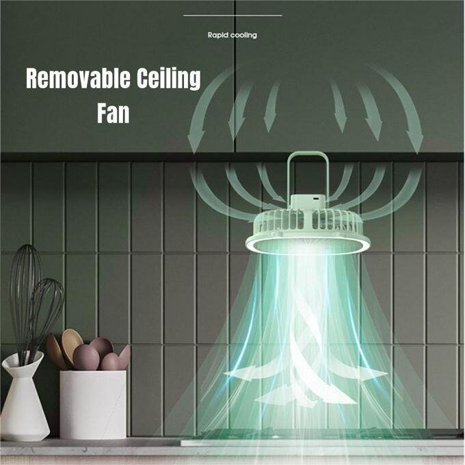 Mini Ventilateur Rechargeable USB à 3 Vitesses avec lumière