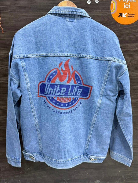 Veste en jean délavée