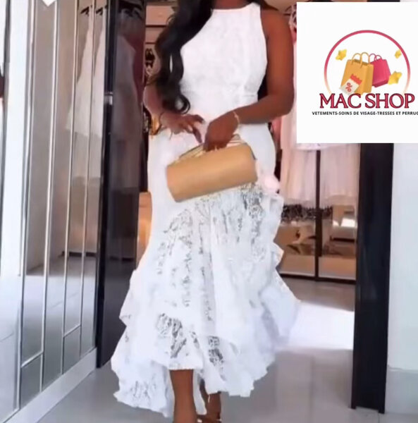 Robe en dentelle blanche chic