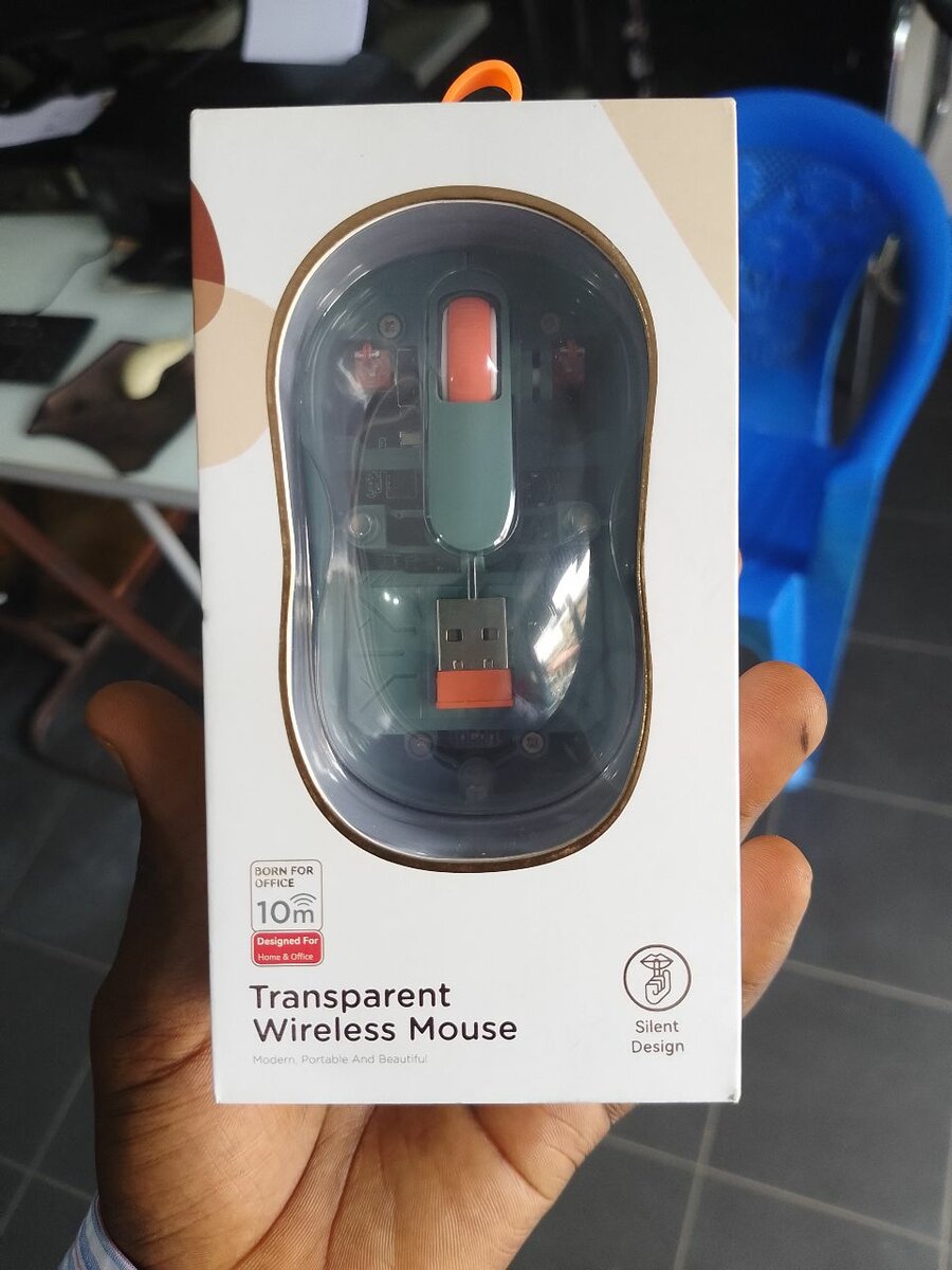 Souris sans fil transparente