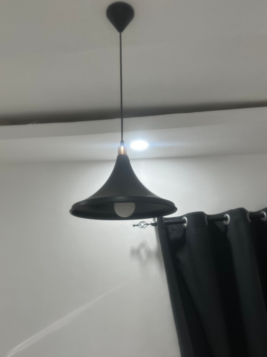 2 Lustre suspendu moderne noir