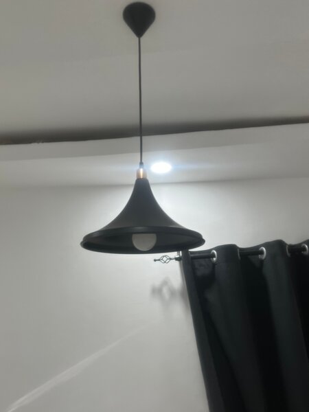 2 Lustre suspendu moderne noir