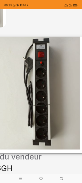 Prise multiple 5 prises avec interrupteur
