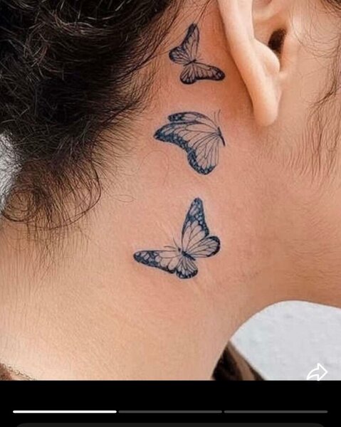 Tatouage Papillon Éphémère