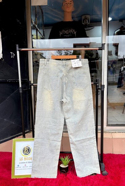 Jean droit oversized homme