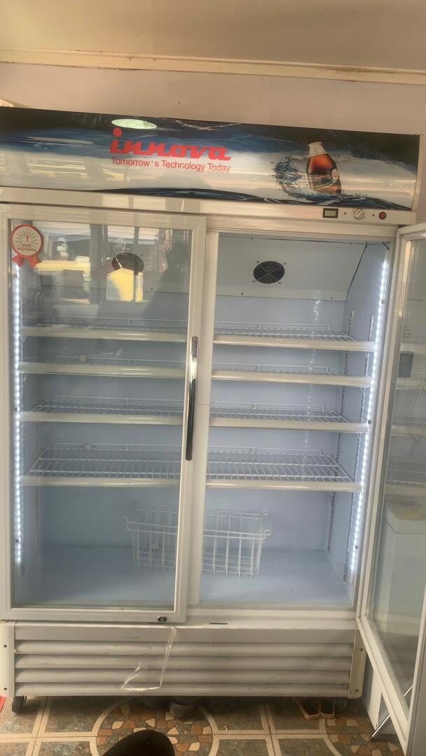 Double door display fridge