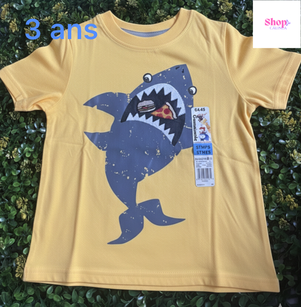 T-shirt enfant requin 3 ans