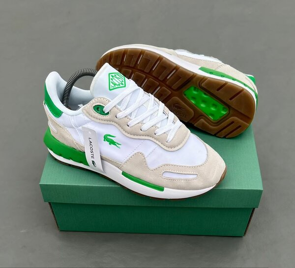 Baskets Lacoste blanches et vertes