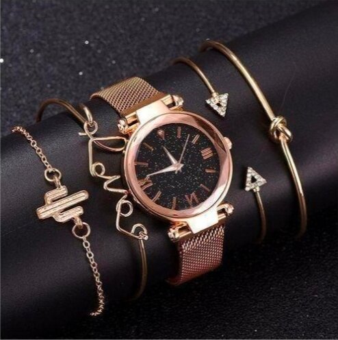 Montre femme luxe rose doré