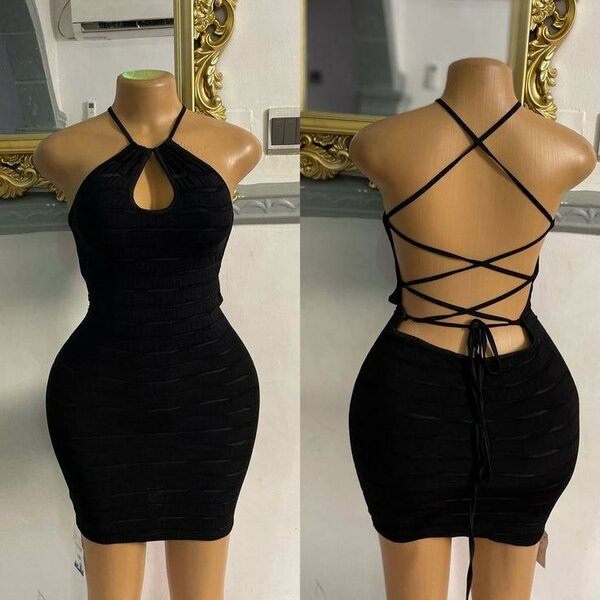 Robe de soirée noire élégante