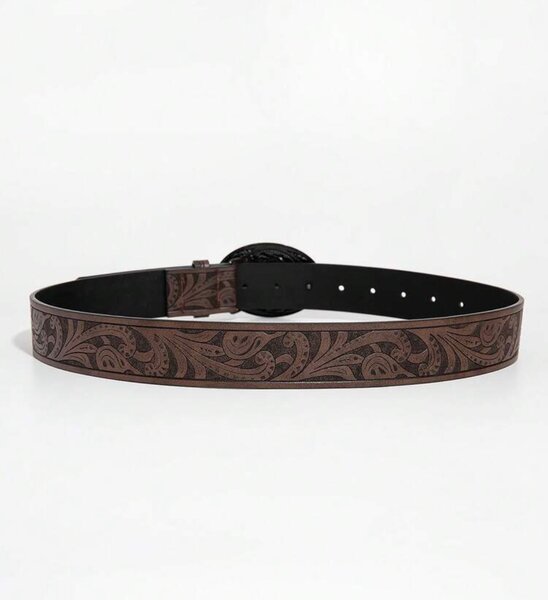 Ceinture en cuir avec boucle rose