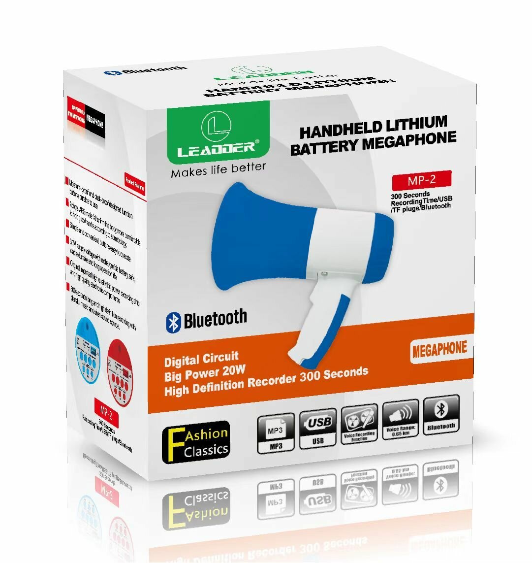 Mégaphone Portable Bluetooth 20W