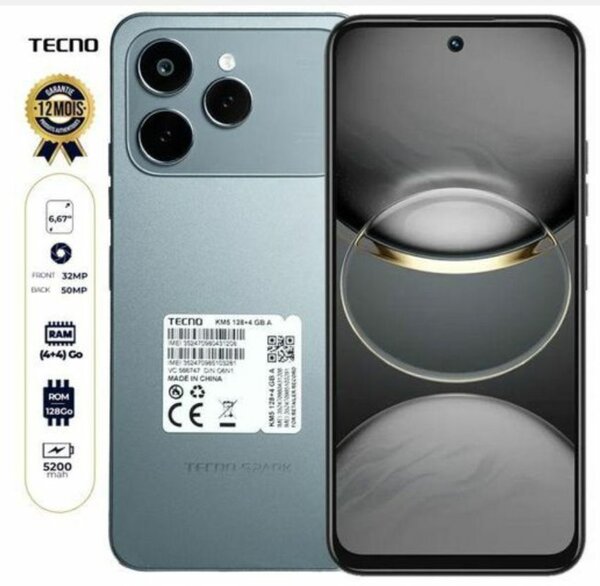Tecno Spark 12DS Smartphone 128 Go
