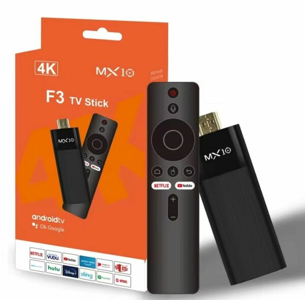 MX10 F3 TV Stick 4K Android